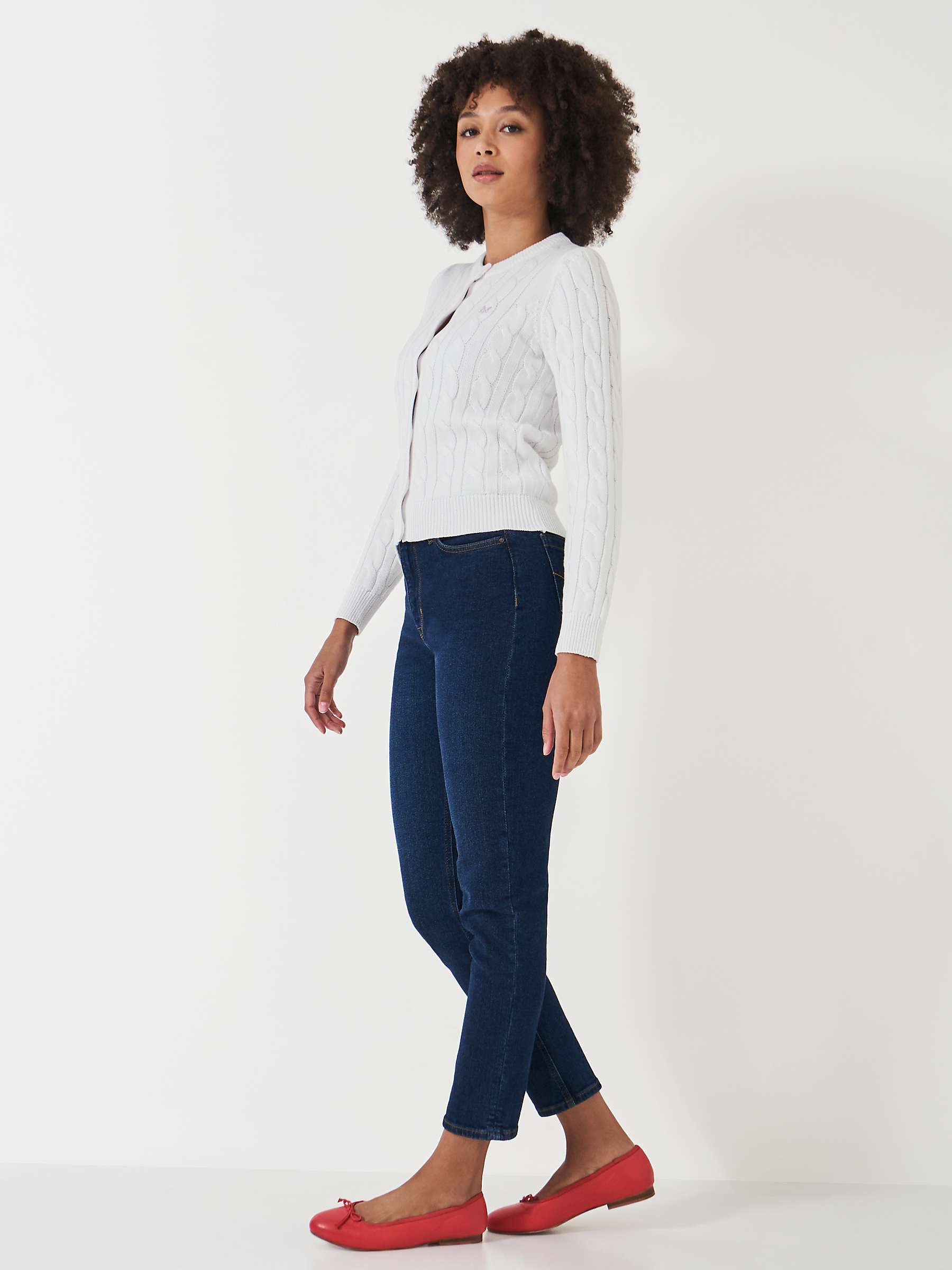 Buy Crew Clothing Summer Heritage Cable Knit Cardigan Online at johnlewis.com