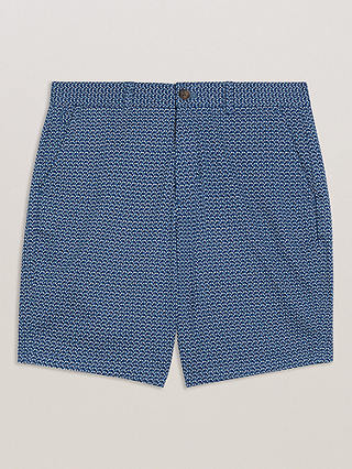 Ted Baker Dulwick Regular Geo Print Shorts, Blue