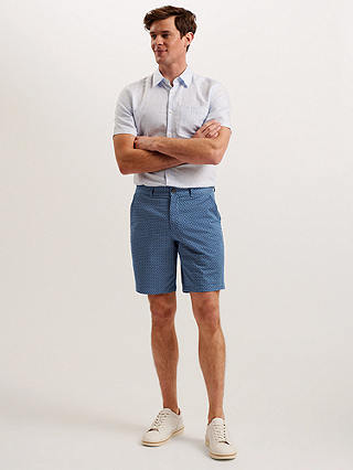 Ted Baker Dulwick Regular Geo Print Shorts, Blue