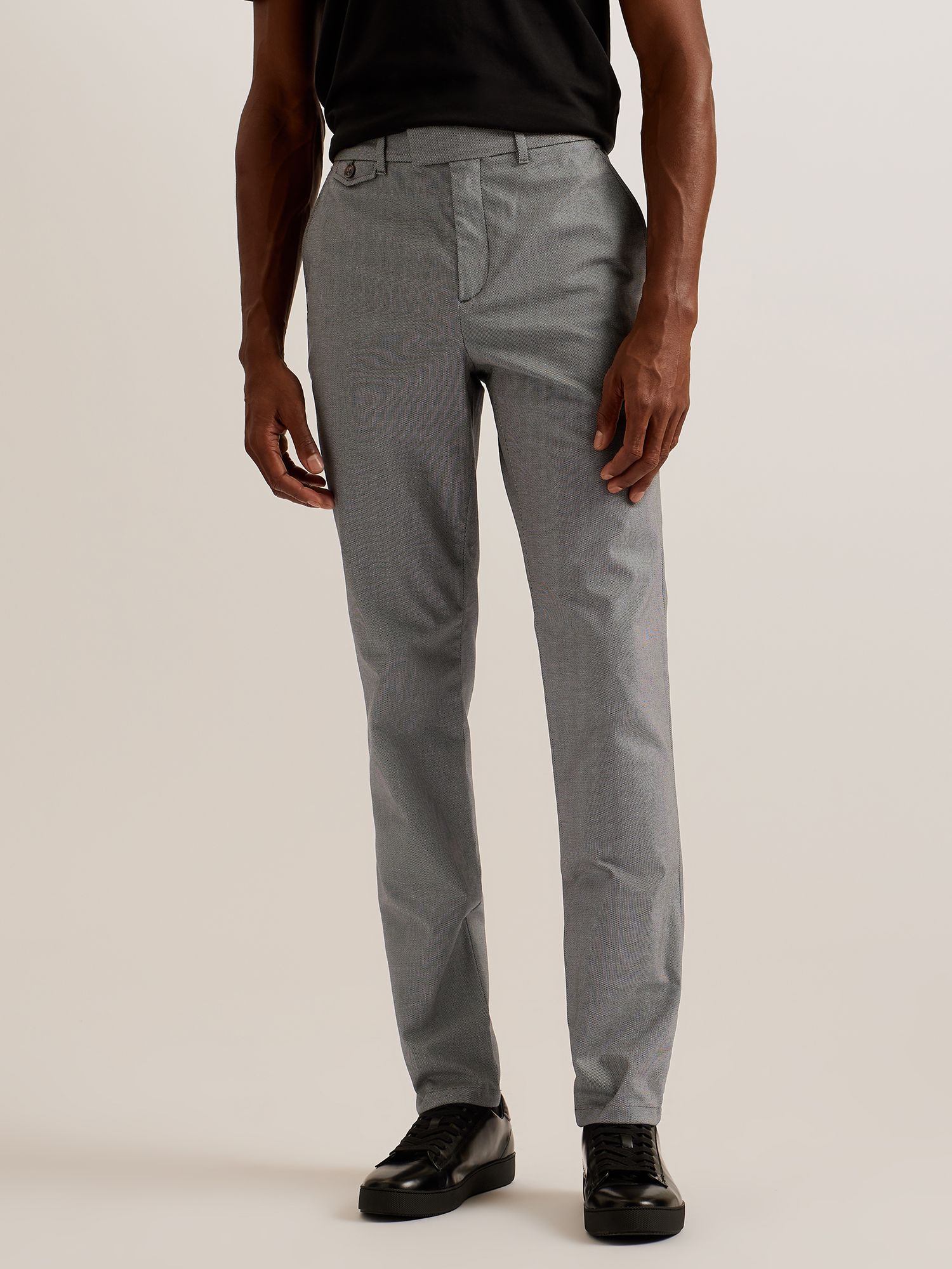 Ted Baker Turney Slim Fit Dobby Chinos, Navy/Multi at John Lewis & Partners