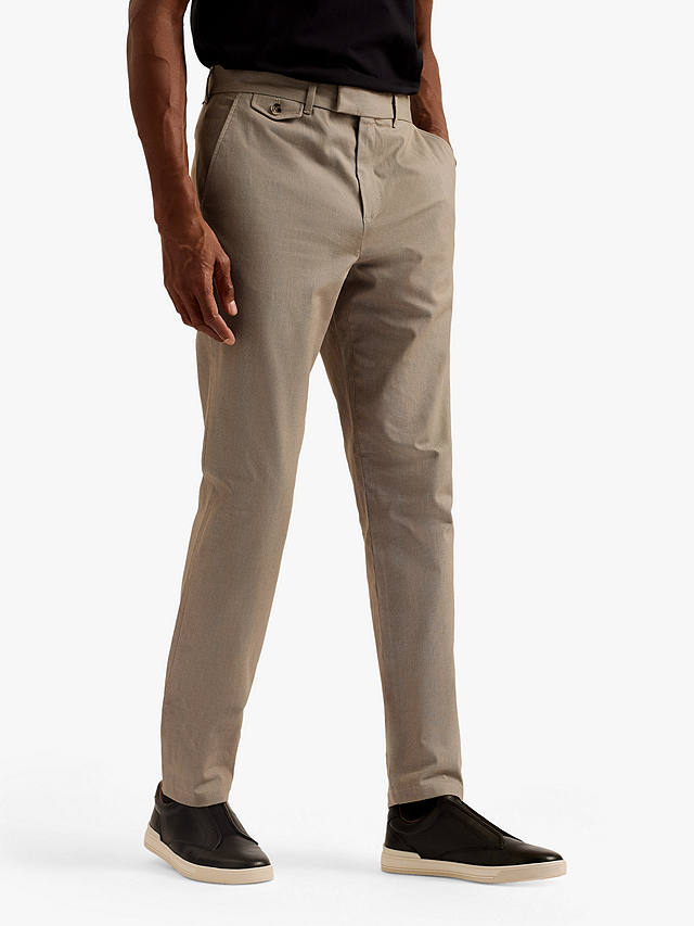 Ted Baker Turney Slim Fit Dobby Chinos, Taupe