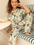 Minijammies Kids' Gabrielle Toucan Printed Jersey Pyjama Set, White/Multi