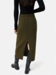 Jigsaw Knitted Pencil Skirt, Khaki