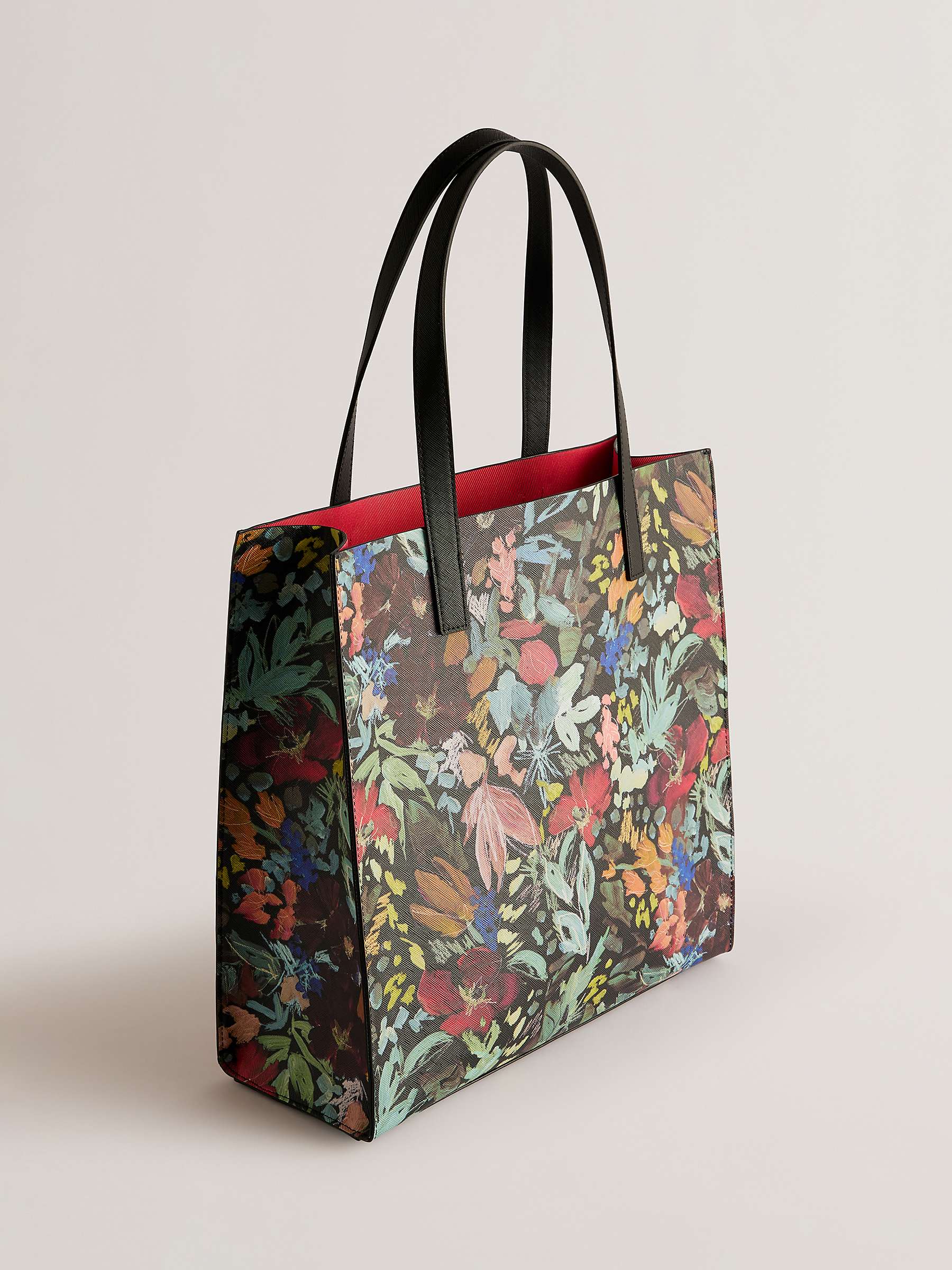 Buy Ted Baker Beikon Painted Meadow Large Icon Bag, Black/Multi Online at johnlewis.com