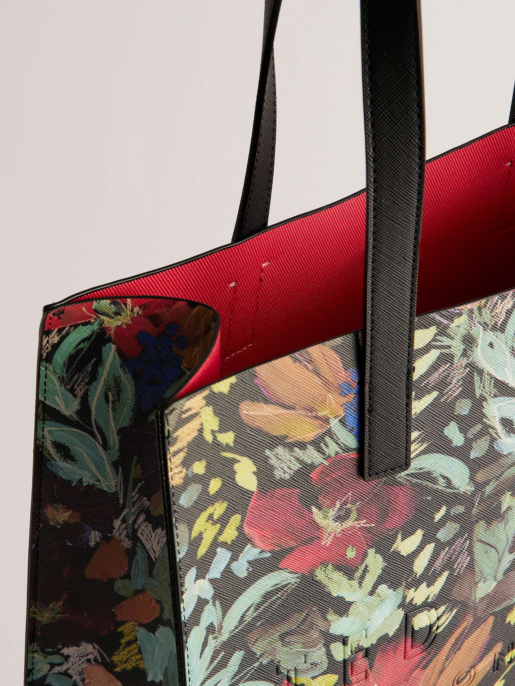 Buy Ted Baker Beikon Painted Meadow Large Icon Bag, Black/Multi Online at johnlewis.com