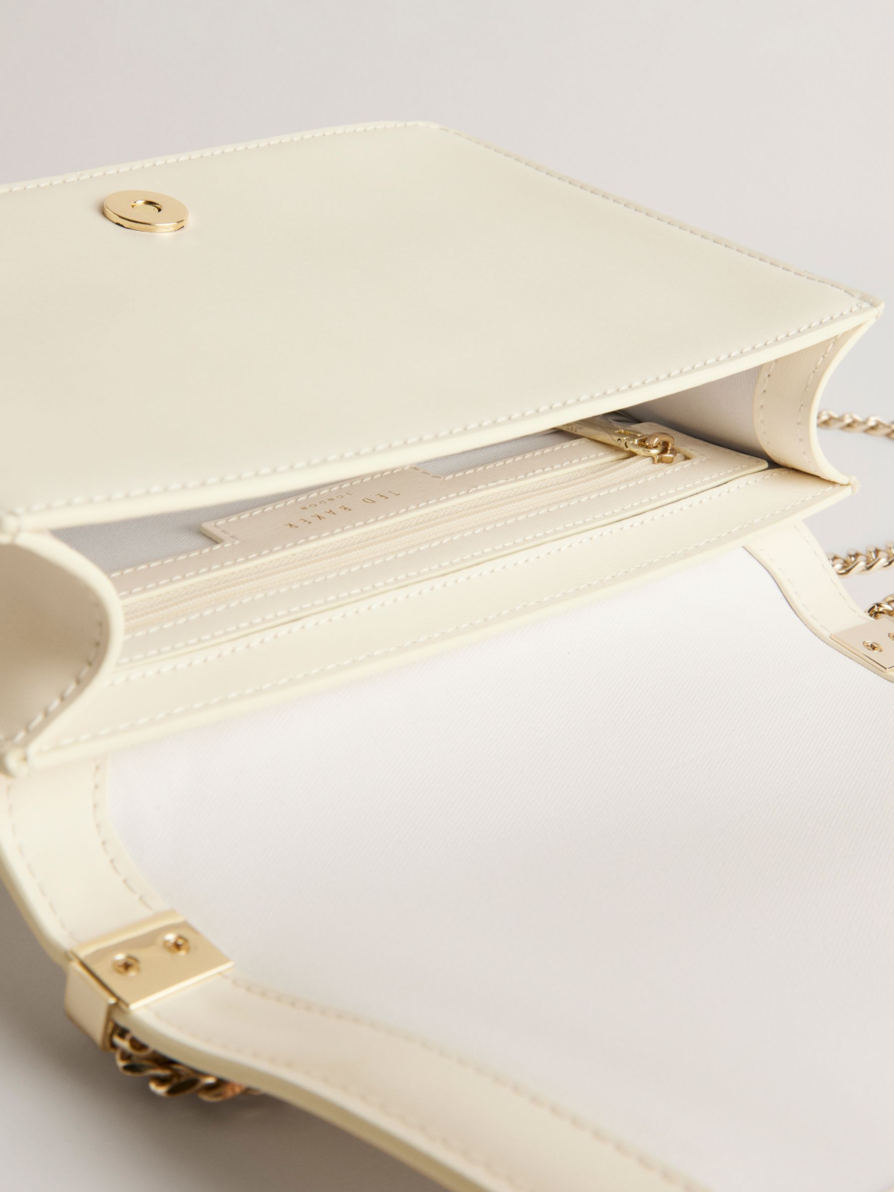 Buy Ted Baker Baeleen Bow Detail Cross Body Leather Bag, Natural Cream Online at johnlewis.com