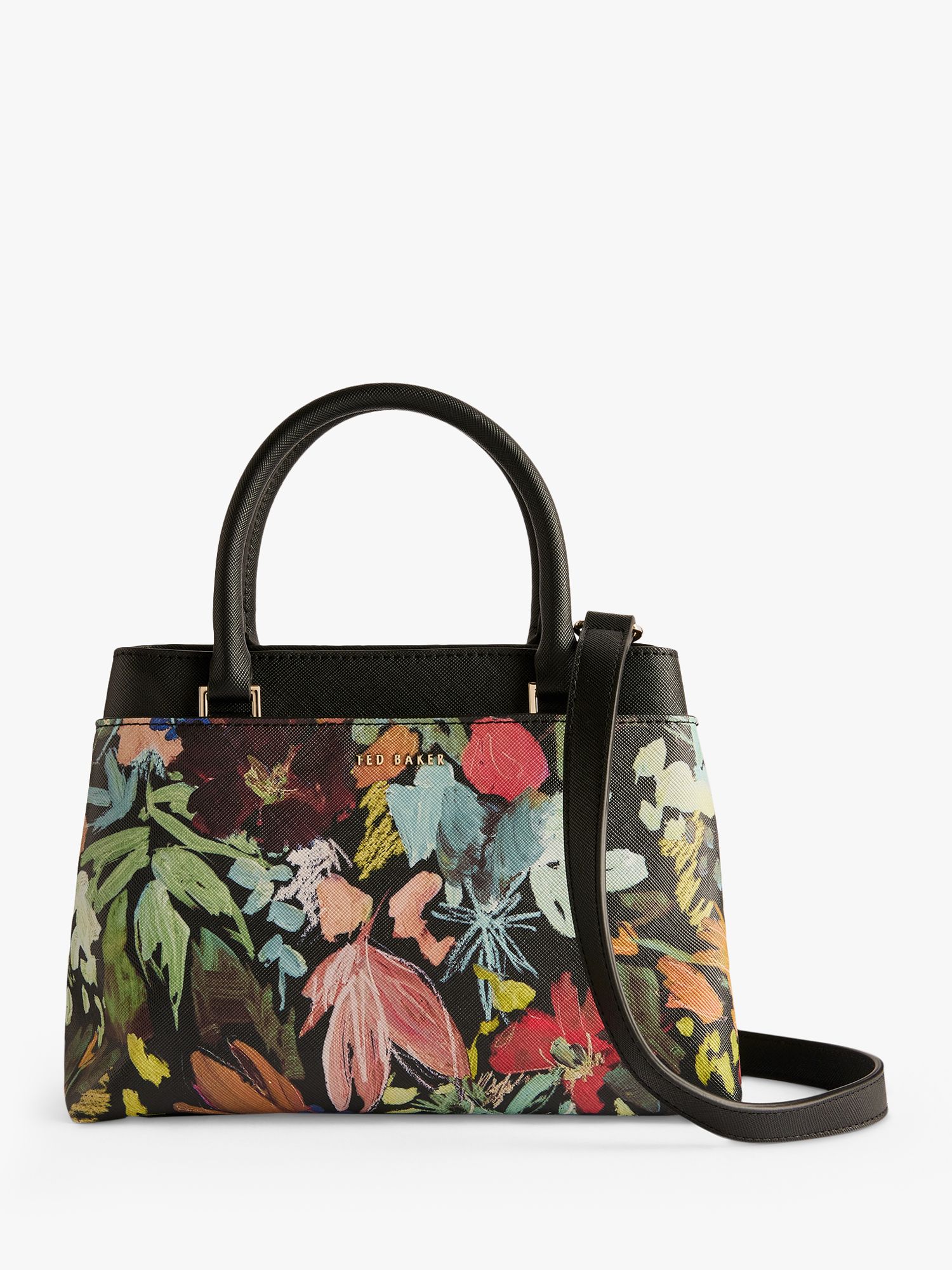 Buy Ted Baker Beaticn Painted Meadow Mini Top Handle Bag, Black/Multi Online at johnlewis.com