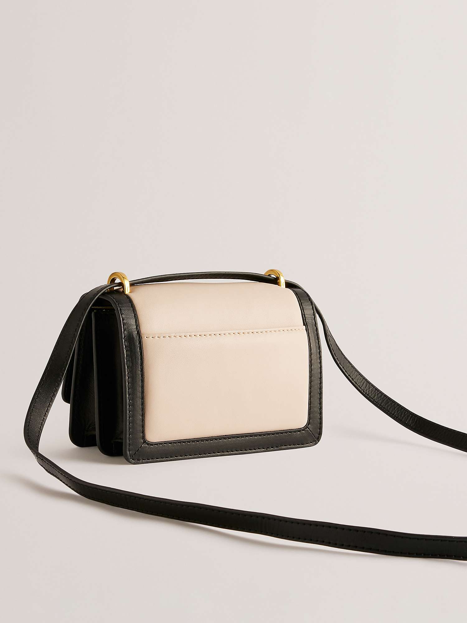 Buy Ted Baker Clevlen Padlock Detail Mini Cross Body Bag, Black/Beige Online at johnlewis.com