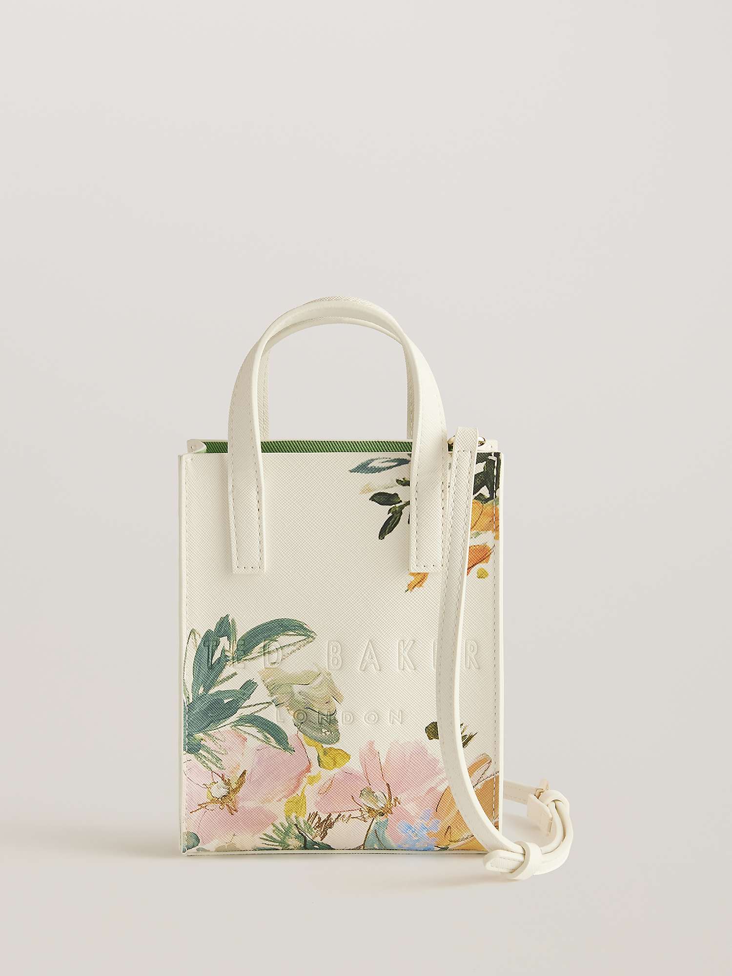 Buy Ted Baker Meaidon Painted Meadow Nano Icon Bag, Cream/Multi Online at johnlewis.com