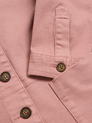 White Stuff Carrie Organic Cotton Blend Shacket, Mid Pink