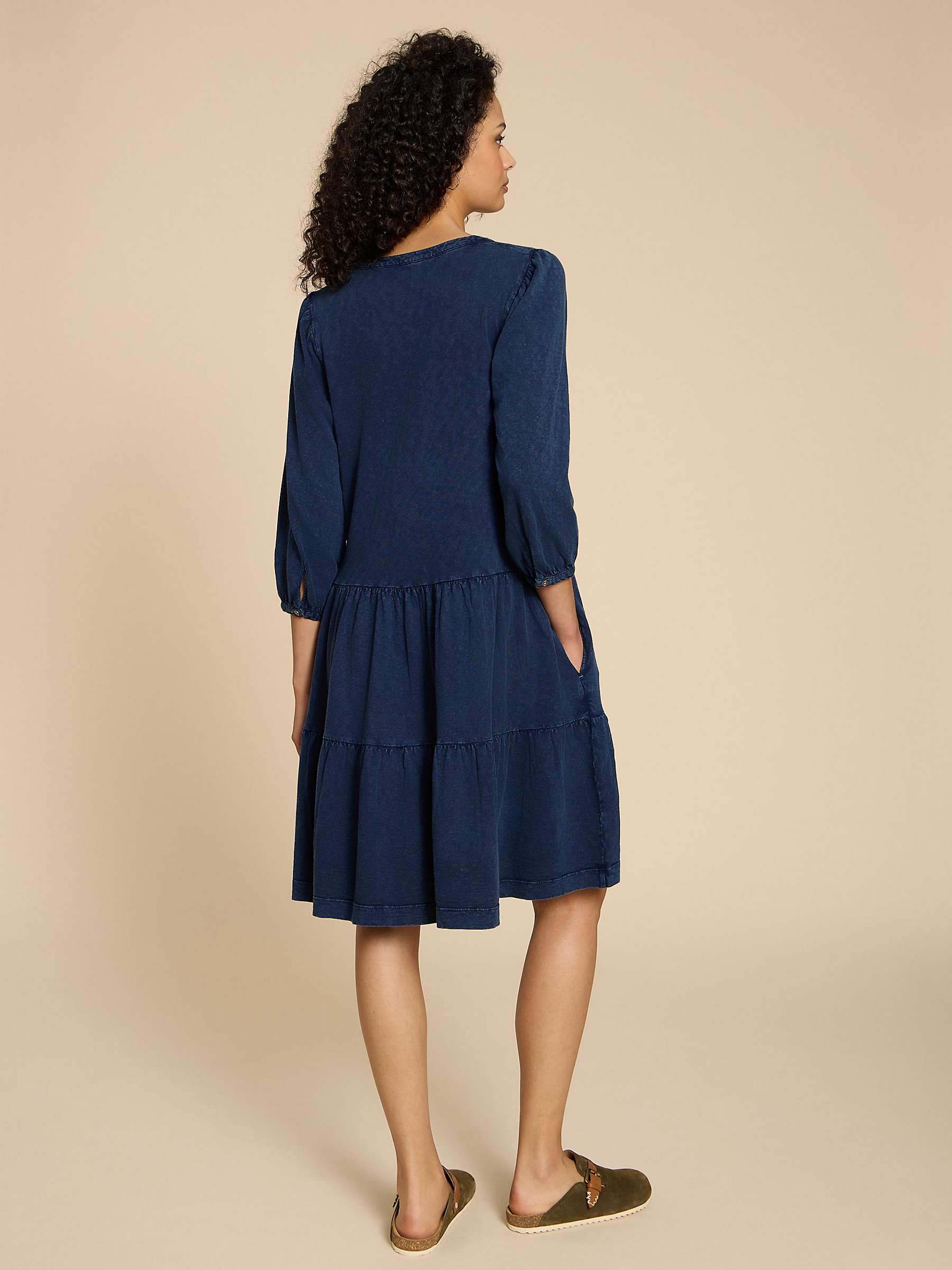 Buy White Stuff Clara Denim Jersey Dress, Dark Denim Online at johnlewis.com