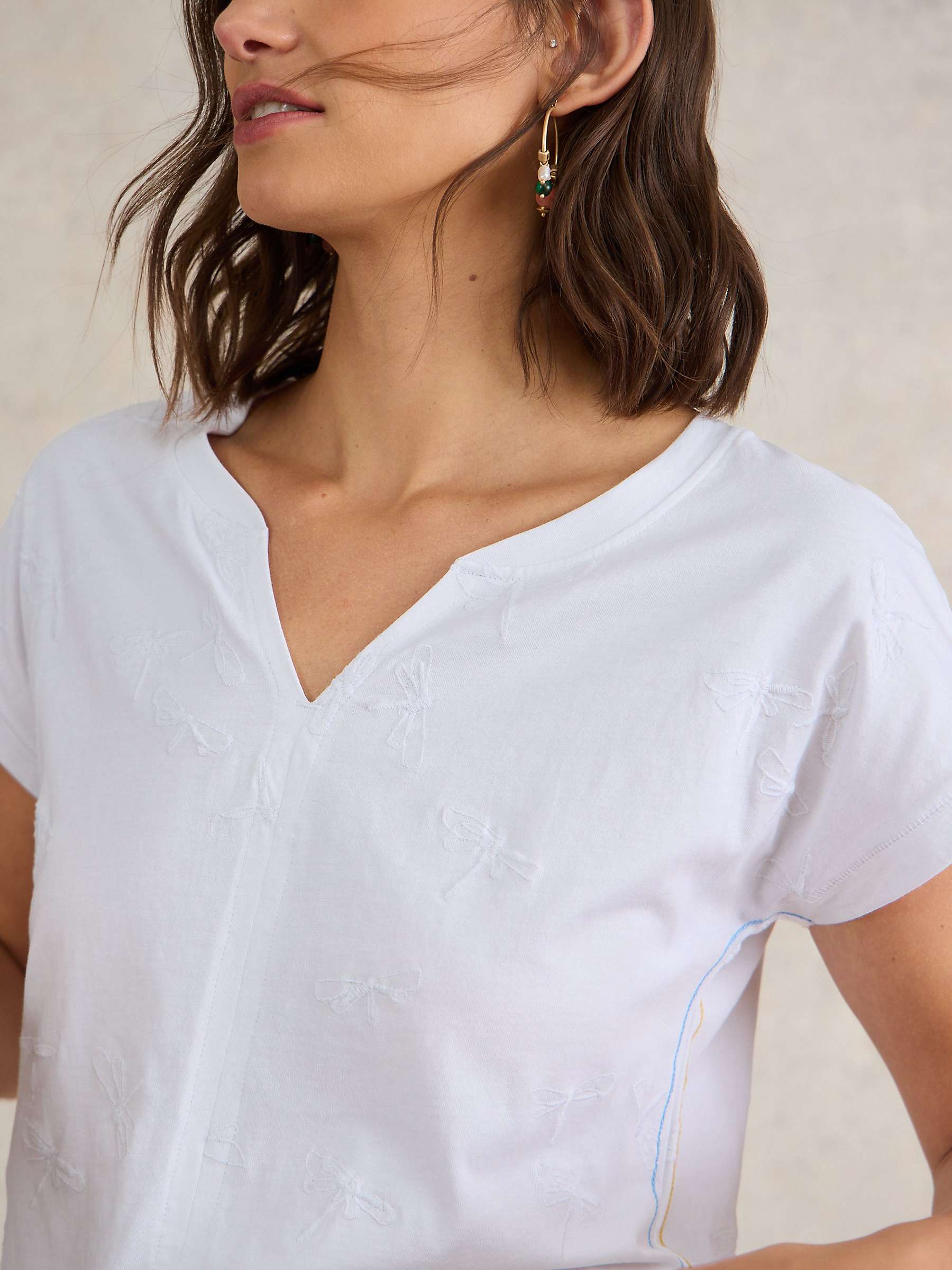 Buy White Stuff Nelly Notch Neck T-Shirt Online at johnlewis.com