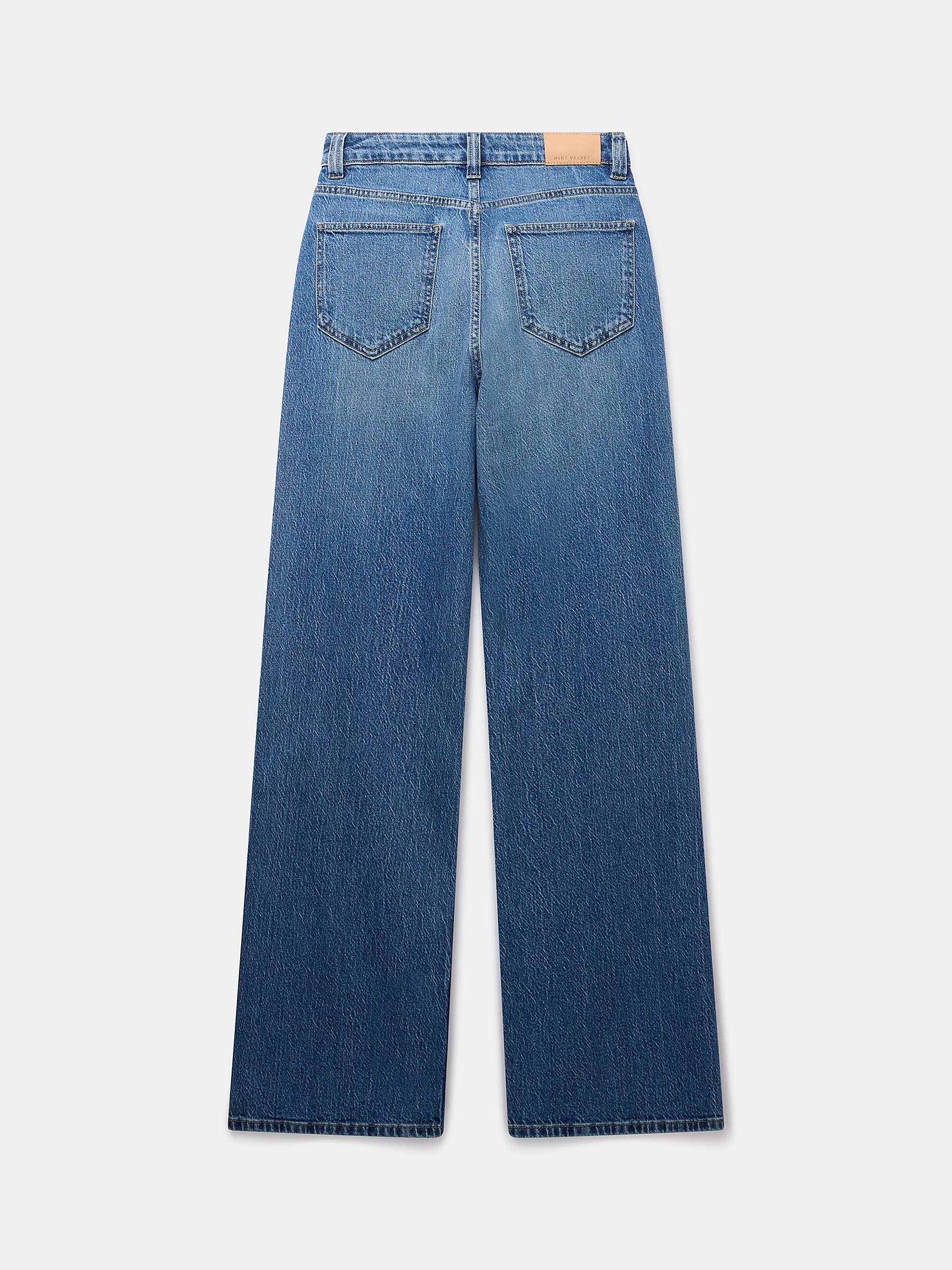 Buy Mint Velvet Seam Detail Wide Leg Jeans, Indigo Online at johnlewis.com