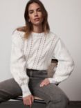 Mint Velvet Loose Knit Jumper, Natural Cream