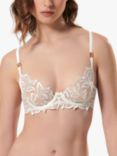 Bluebella Isadora Leaf Embroidery Wired Bra, White