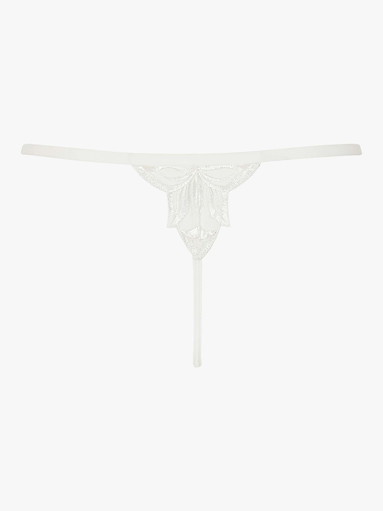 Buy Bluebella Isadora Leaf Embroidery Thong, White Online at johnlewis.com