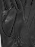 John Lewis Fleece Lined Women's Leather Gloves, Grey