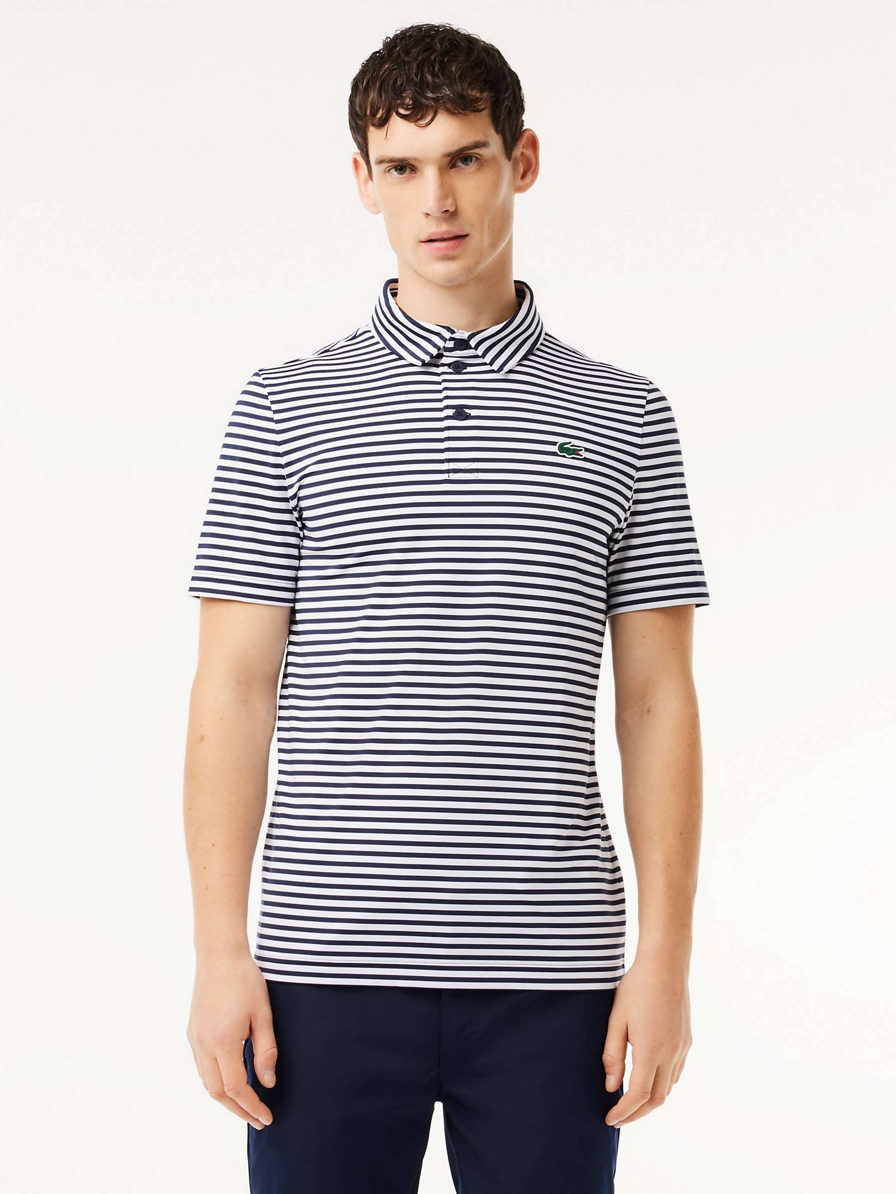 Buy Lacoste Golf Essential Polo Shirt, Blue/White Online at johnlewis.com