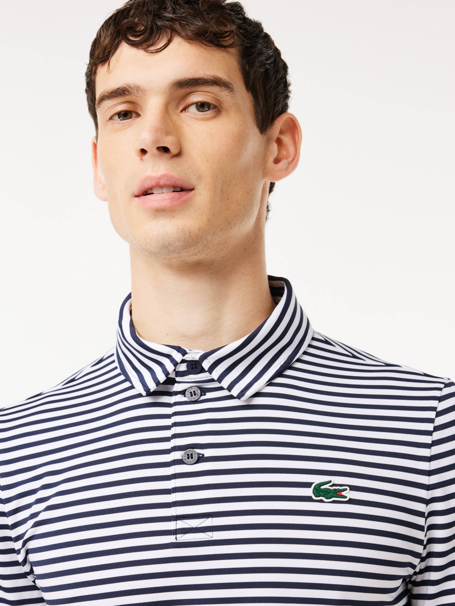 Lacoste Golf Essential Polo Shirt, Blue/White, S