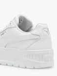 PUMA Karmen Leather Platform Trainers, Puma White