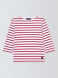 Armor Lux Kids' Long Sleeve 3/4 Stripe Top, Red/White