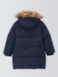 John Lewis Kids' Longline Padded Jacket, Navy Blue