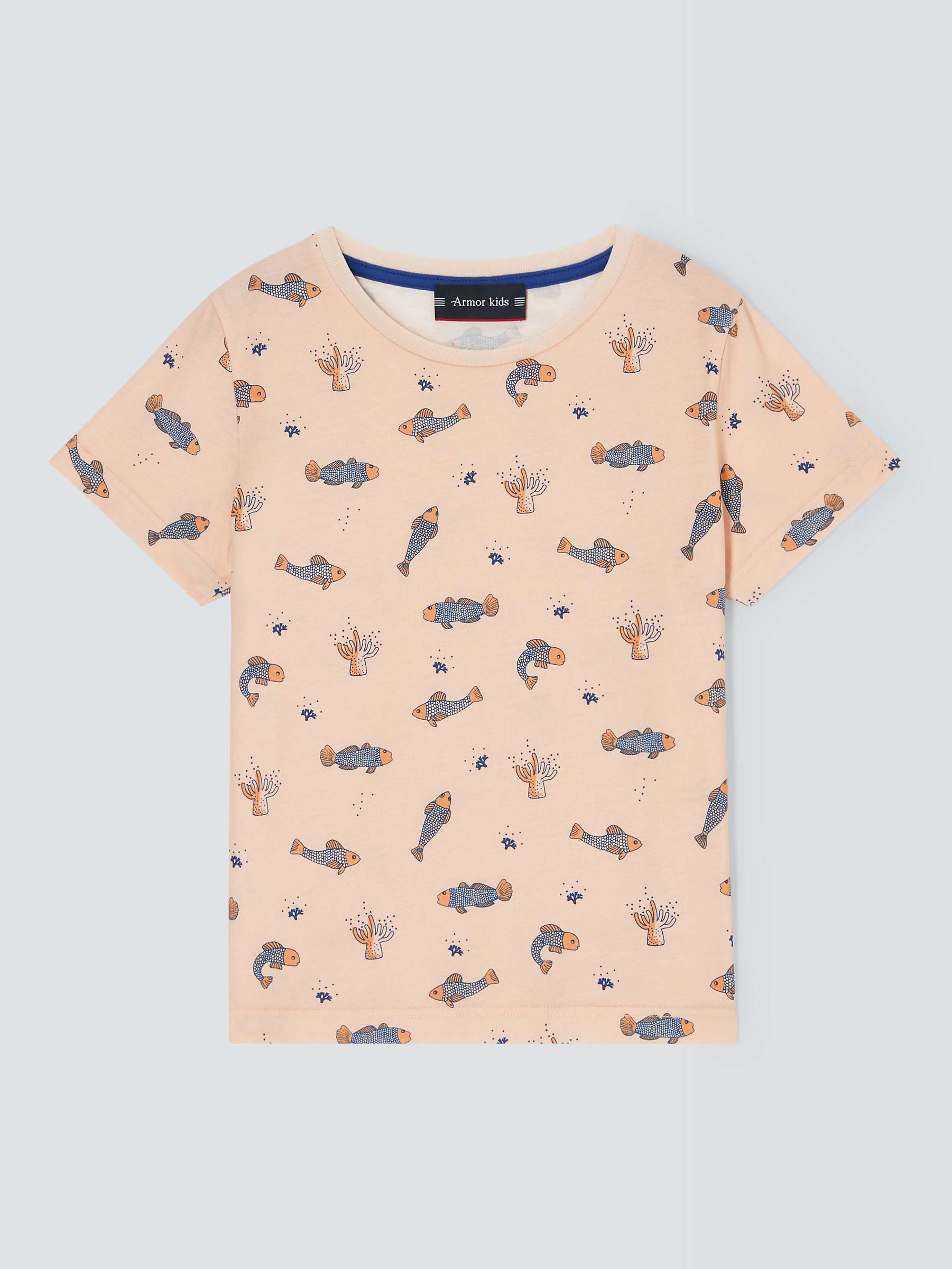 Buy Armor Lux Kids' Fish Print T-Shirt, Natural/Multi Online at johnlewis.com
