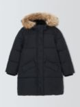 John Lewis Kids' Padded Longline Parka, Black