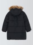 John Lewis Kids' Padded Longline Parka, Black