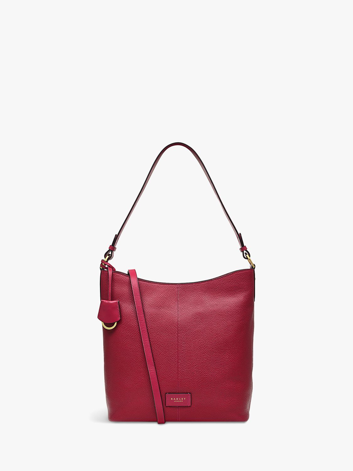 Radley Southwark Lane Leather Large Zip Top Shoulder Bag, Raspberry at ...