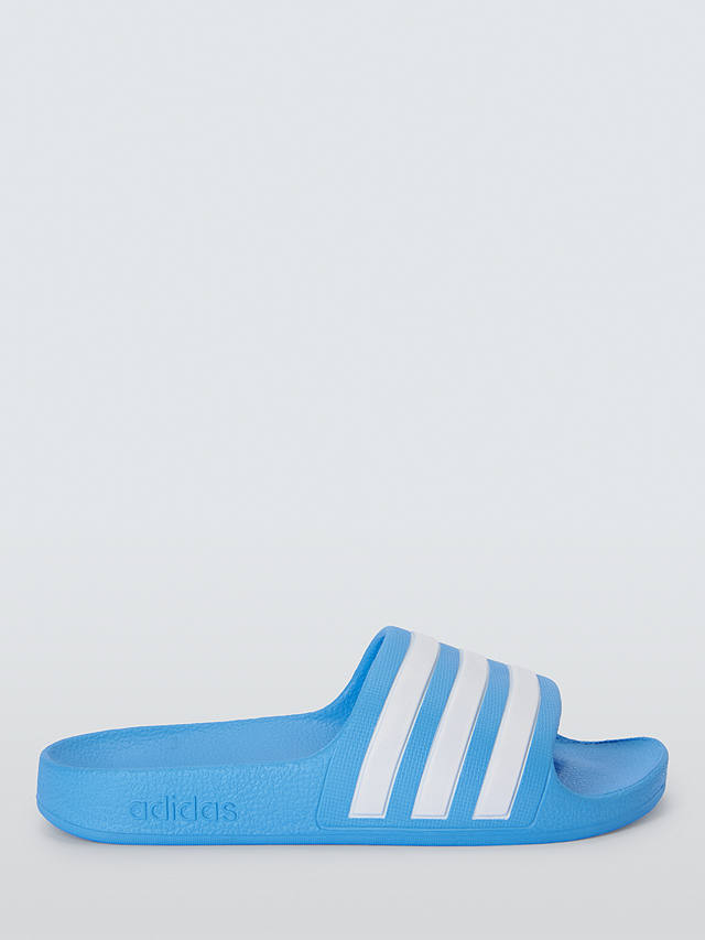 adidas Kids' Adilette Aqua Shower Stripe Sliders, Blue