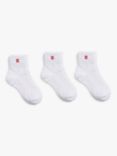 Sweaty Betty Essentials Ankle Socks, Pack of 3, White/Red