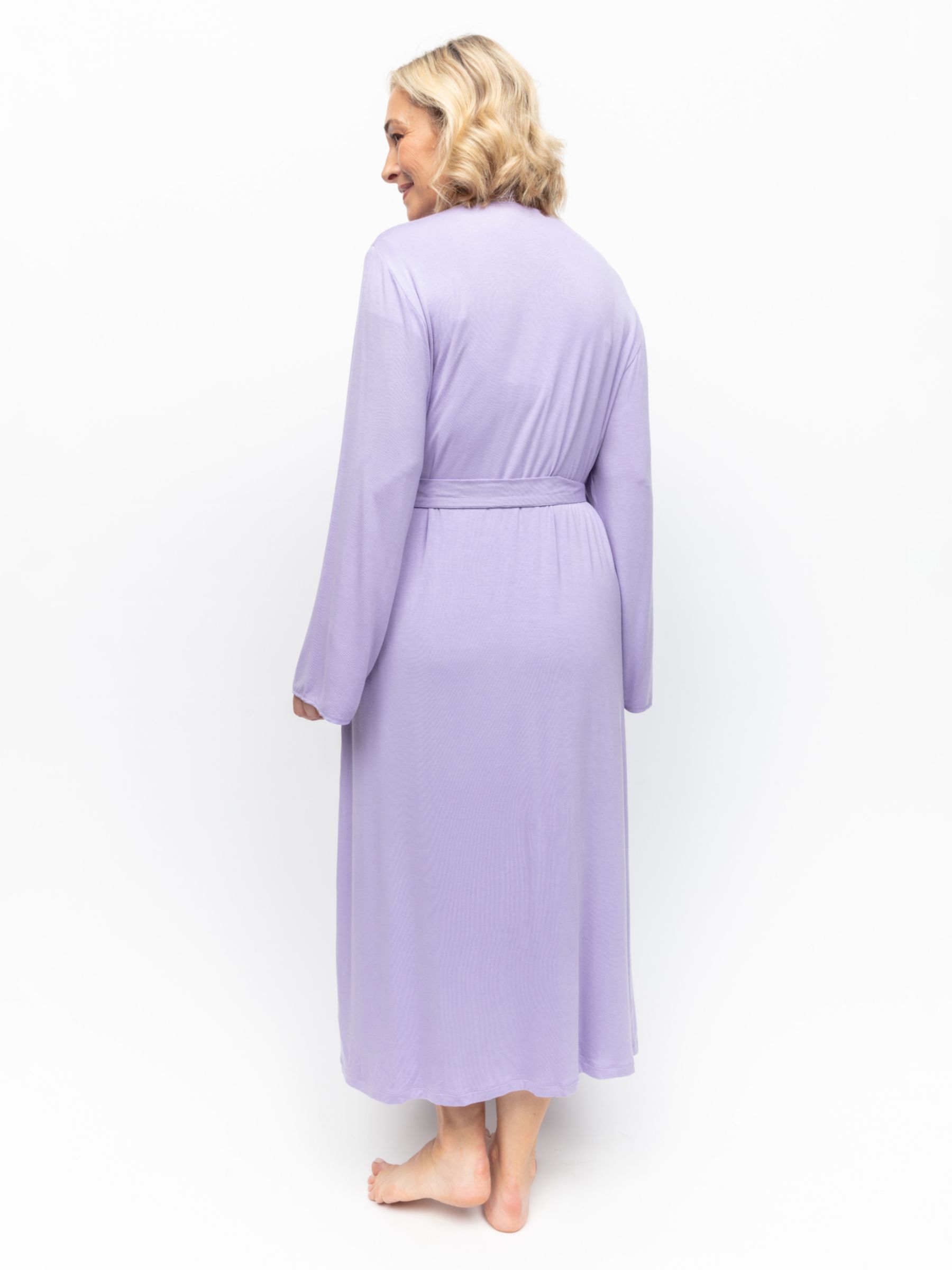 Cyberjammies Lorelei Jersey Long Dressing Gown, Lilac, 28