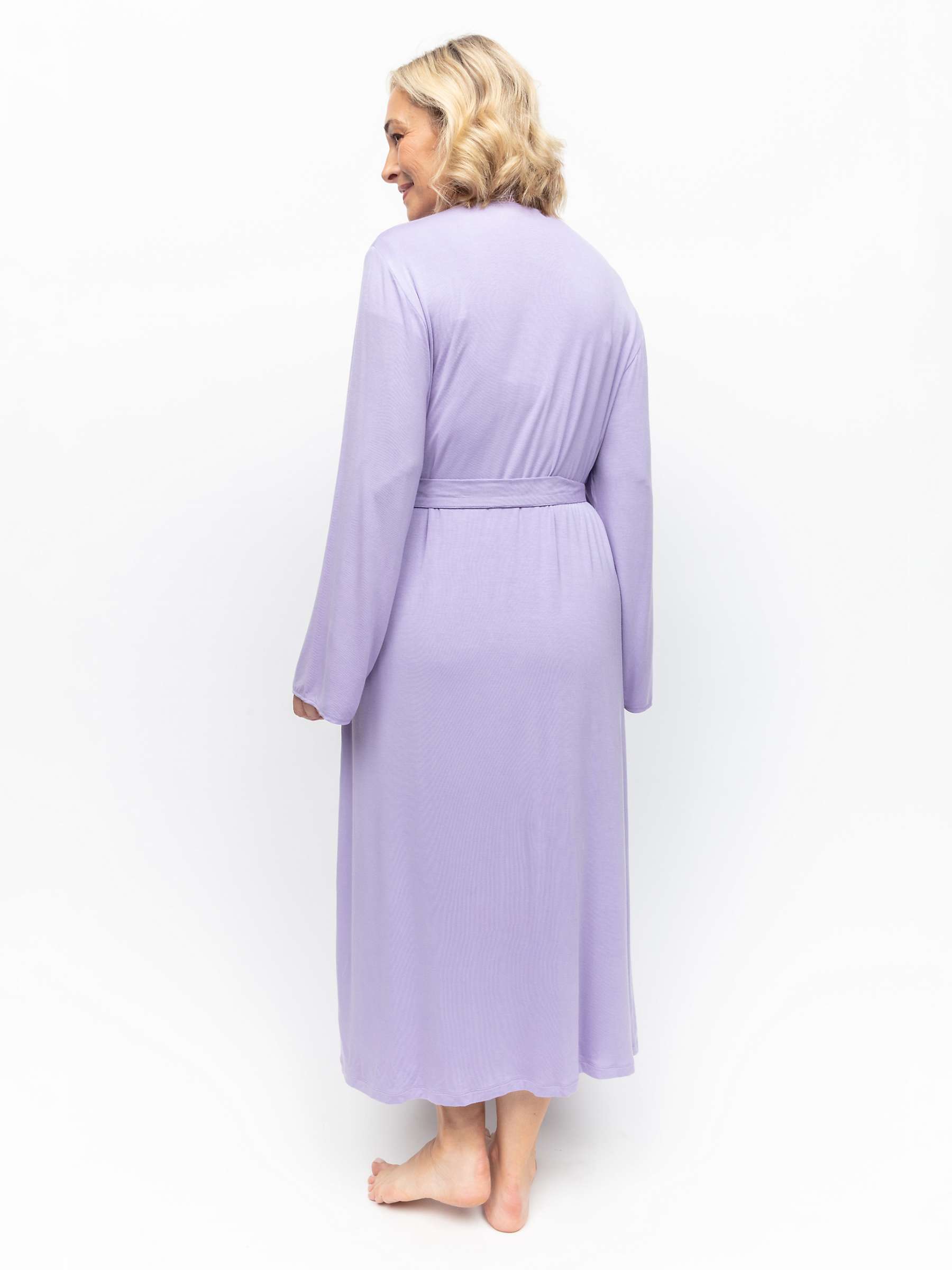Buy Cyberjammies Lorelei Jersey Long Dressing Gown, Lilac Online at johnlewis.com