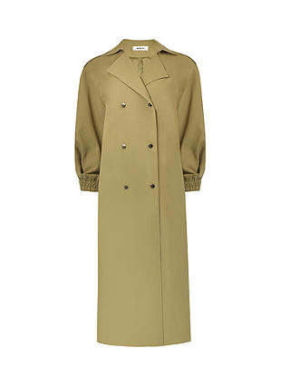 Ro&Zo Petite Belted Trench Coat, Green