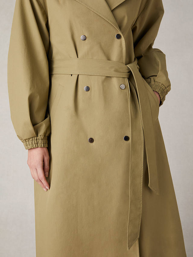 Ro&Zo Olive Belted Trench Coat, Green