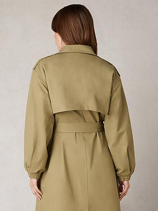 Ro&Zo Olive Belted Trench Coat, Green