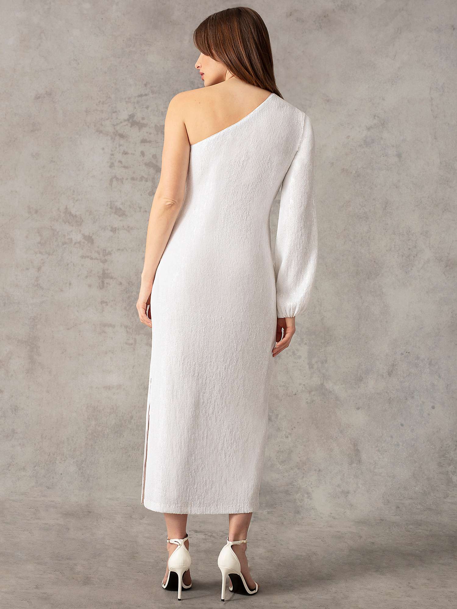 Buy Ro&Zo Selena Sequin One Shoulder Midi Dress Online at johnlewis.com