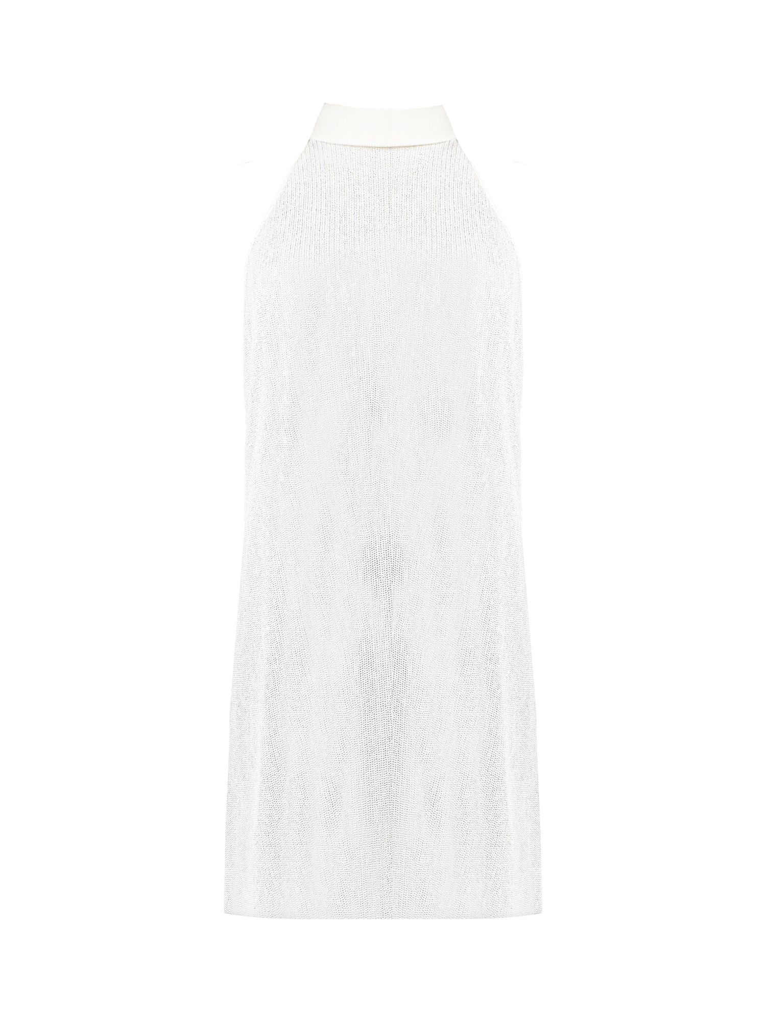 Ro&Zo Sequin Halterneck Mini Dress, White, 16
