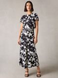 Ro&Zo Petite Harper Floral Maxi Dress, Black/White