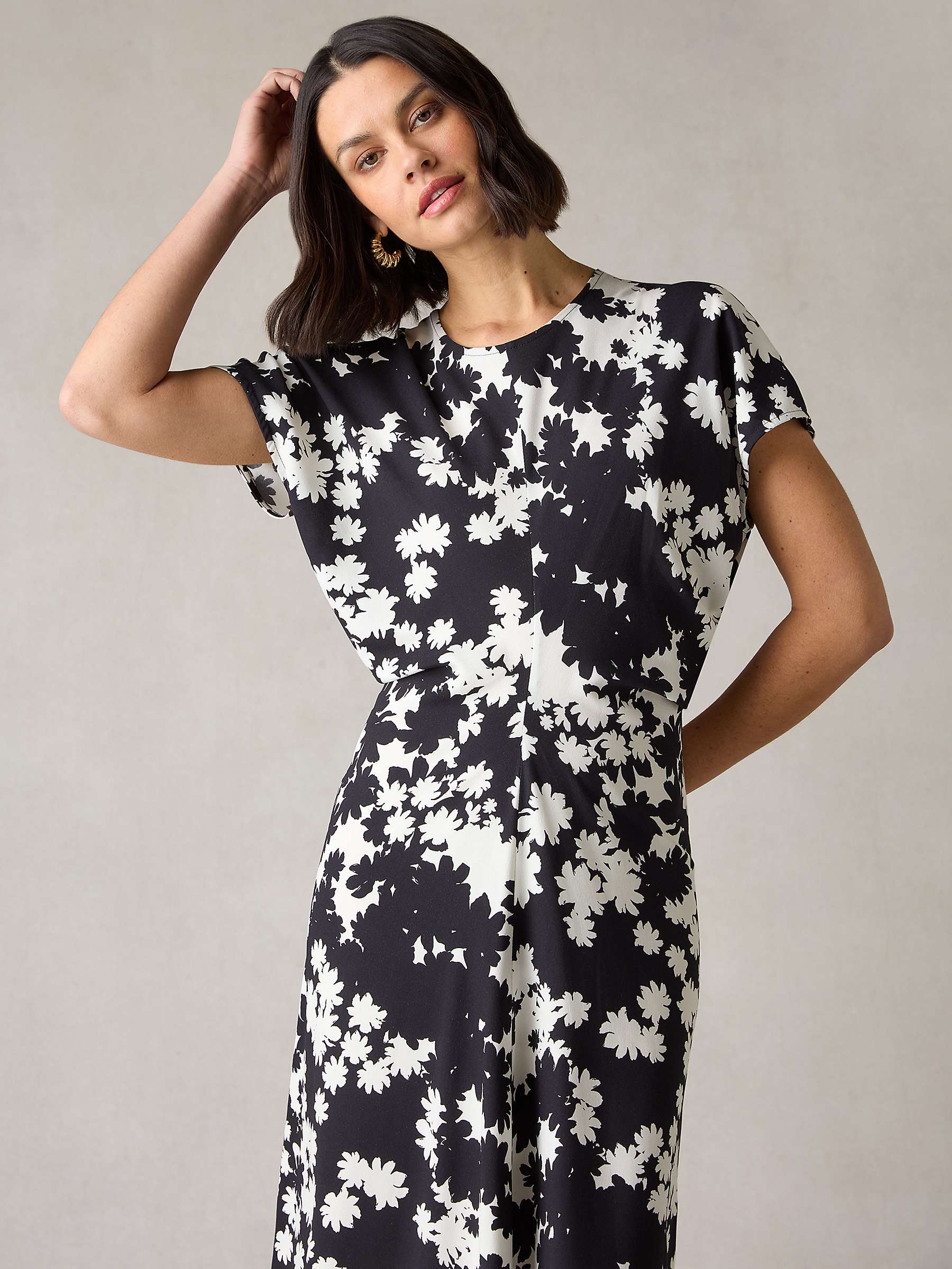 Buy Ro&Zo Petite Harper Floral Maxi Dress, Black/White Online at johnlewis.com