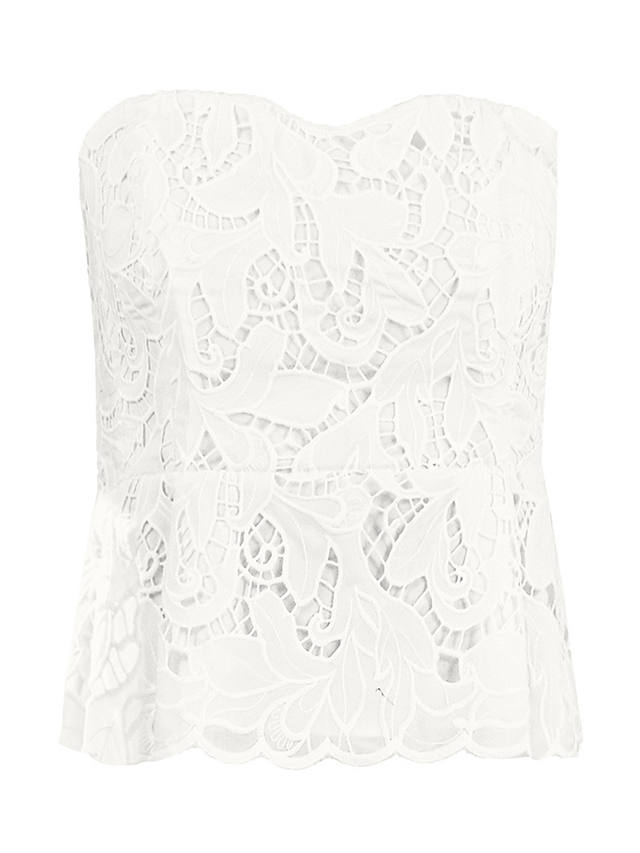 Ro&Zo Lace Bustier Top, White
