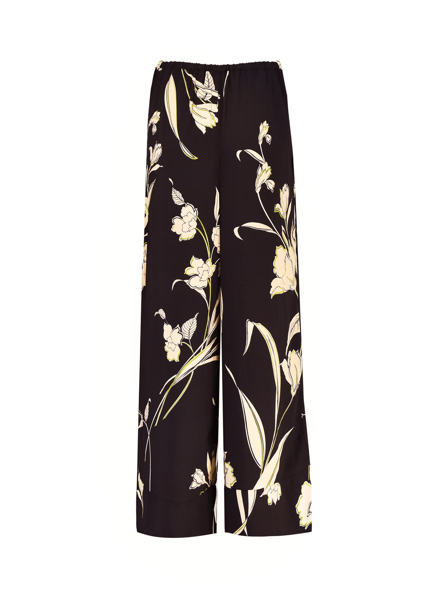 Buy Ro&Zo Climbing Floral Print Wide Leg Trousers, Black/Multi Online at johnlewis.com