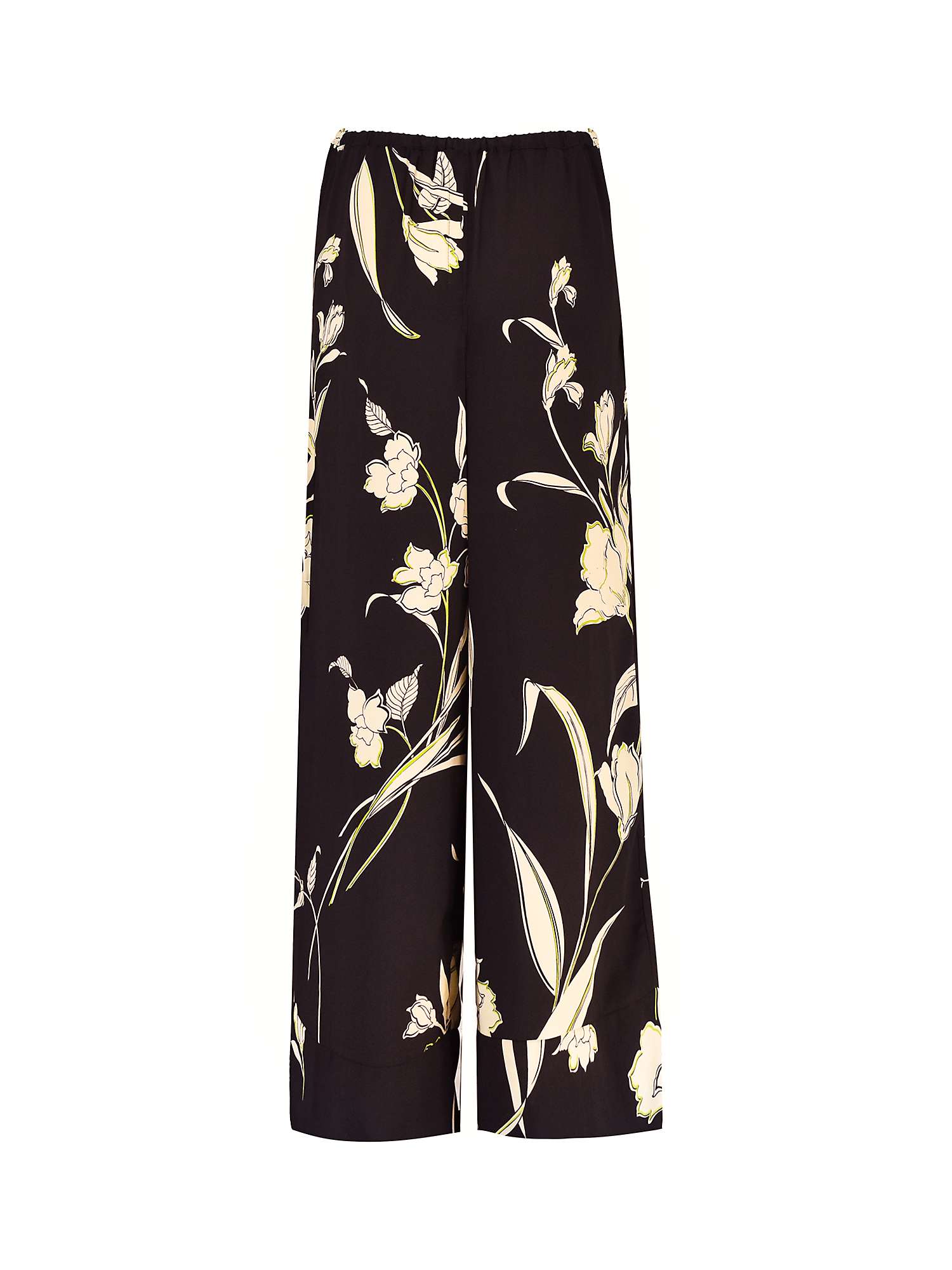 Buy Ro&Zo Petite Climbing Floral Print Wide Leg Trousers, Black/Multi Online at johnlewis.com