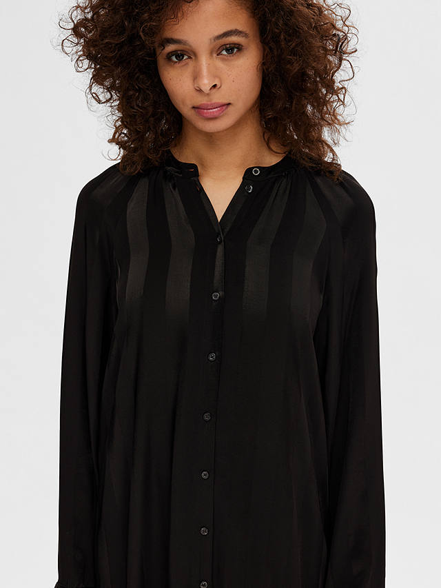 SELECTED FEMME Christel Maxi Shirt Dress, Black