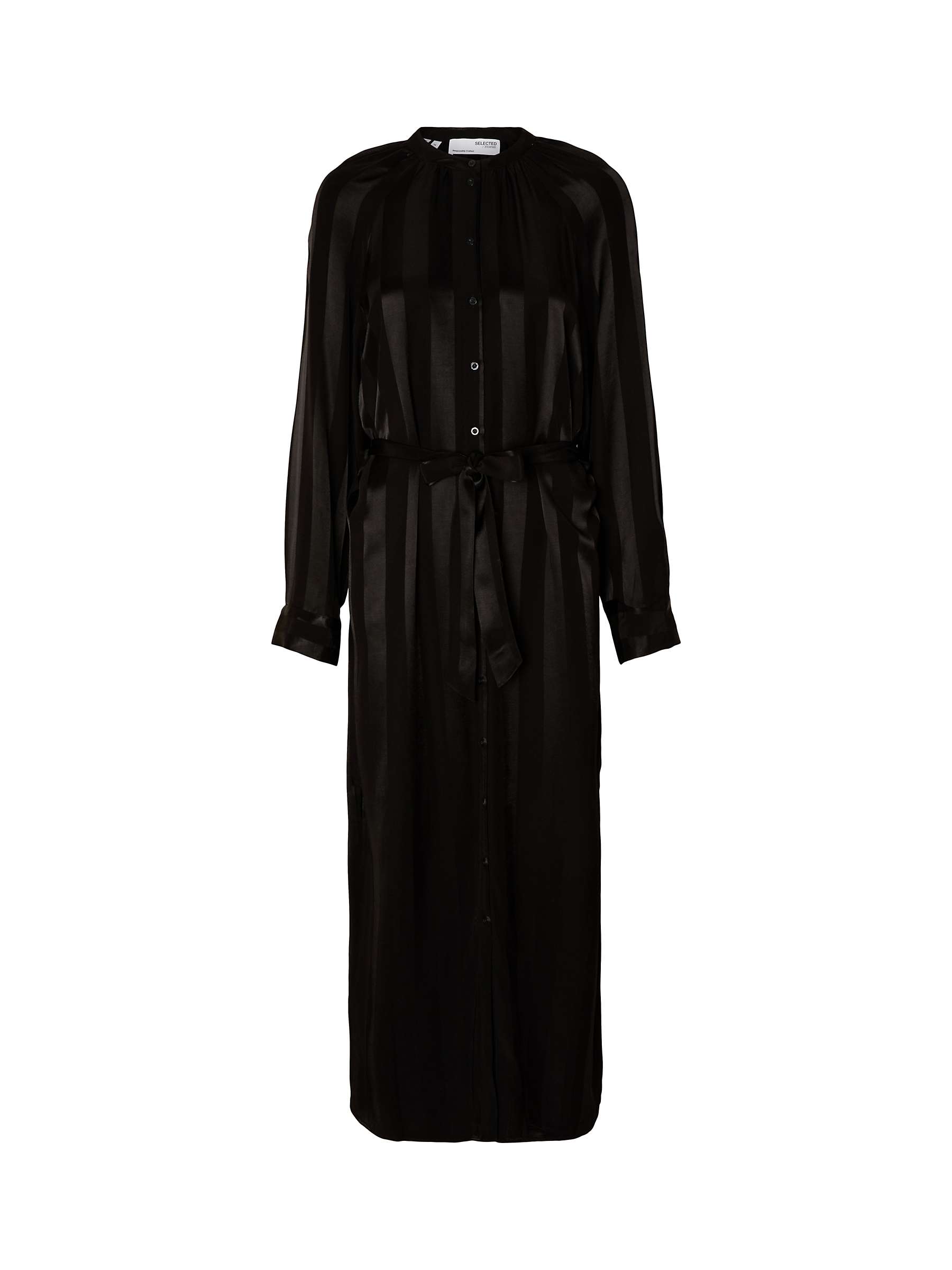 Buy SELECTED FEMME Christel Maxi Shirt Dress, Black Online at johnlewis.com