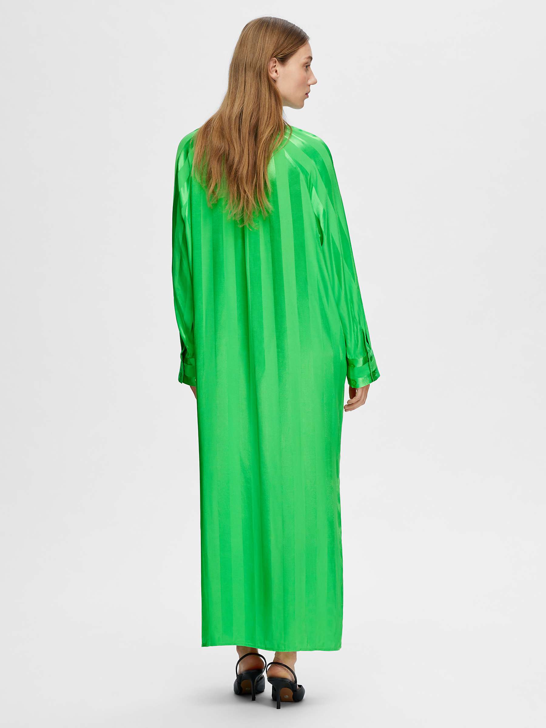 Buy SELECTED FEMME Christel Stripe Shirt Dress, Classic Green Online at johnlewis.com