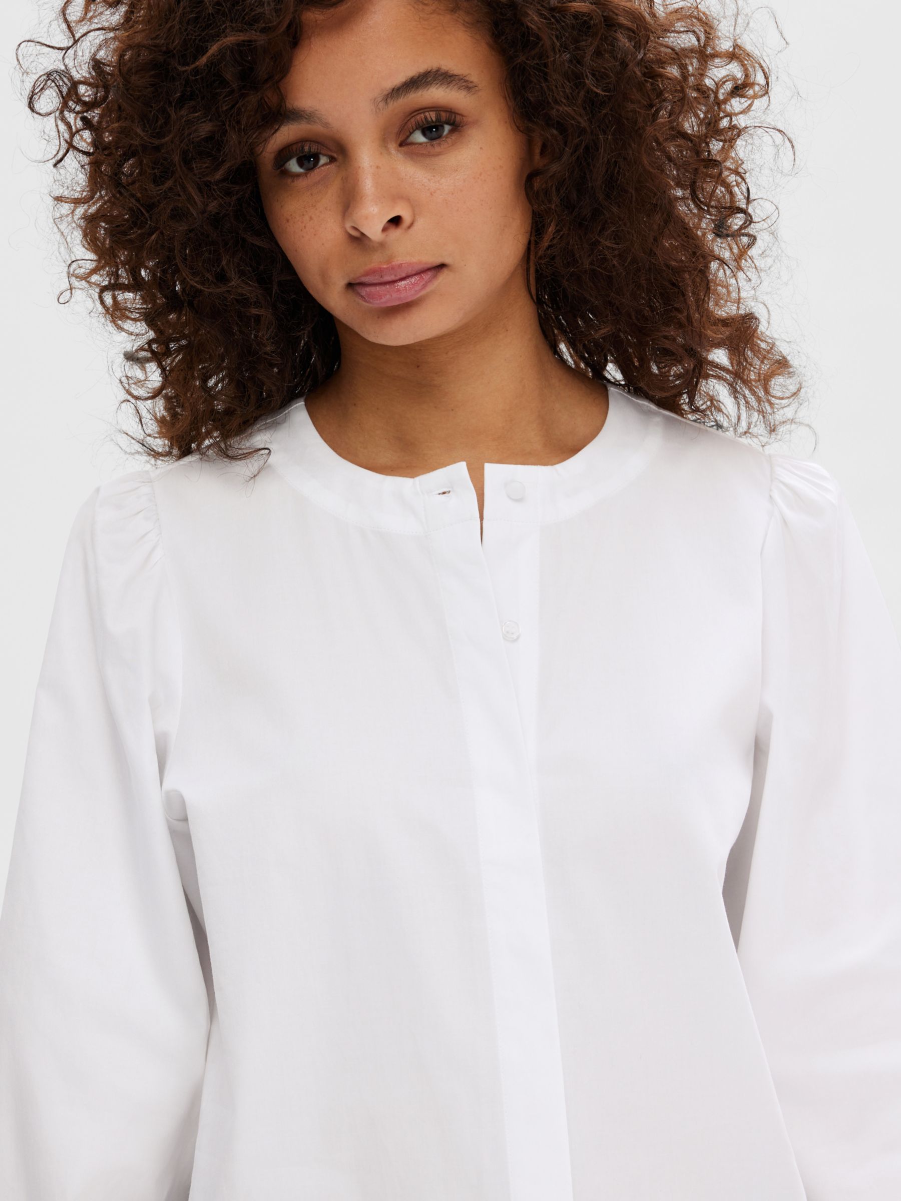 Buy SELECTED FEMME Lian Shirt, Bright White Online at johnlewis.com