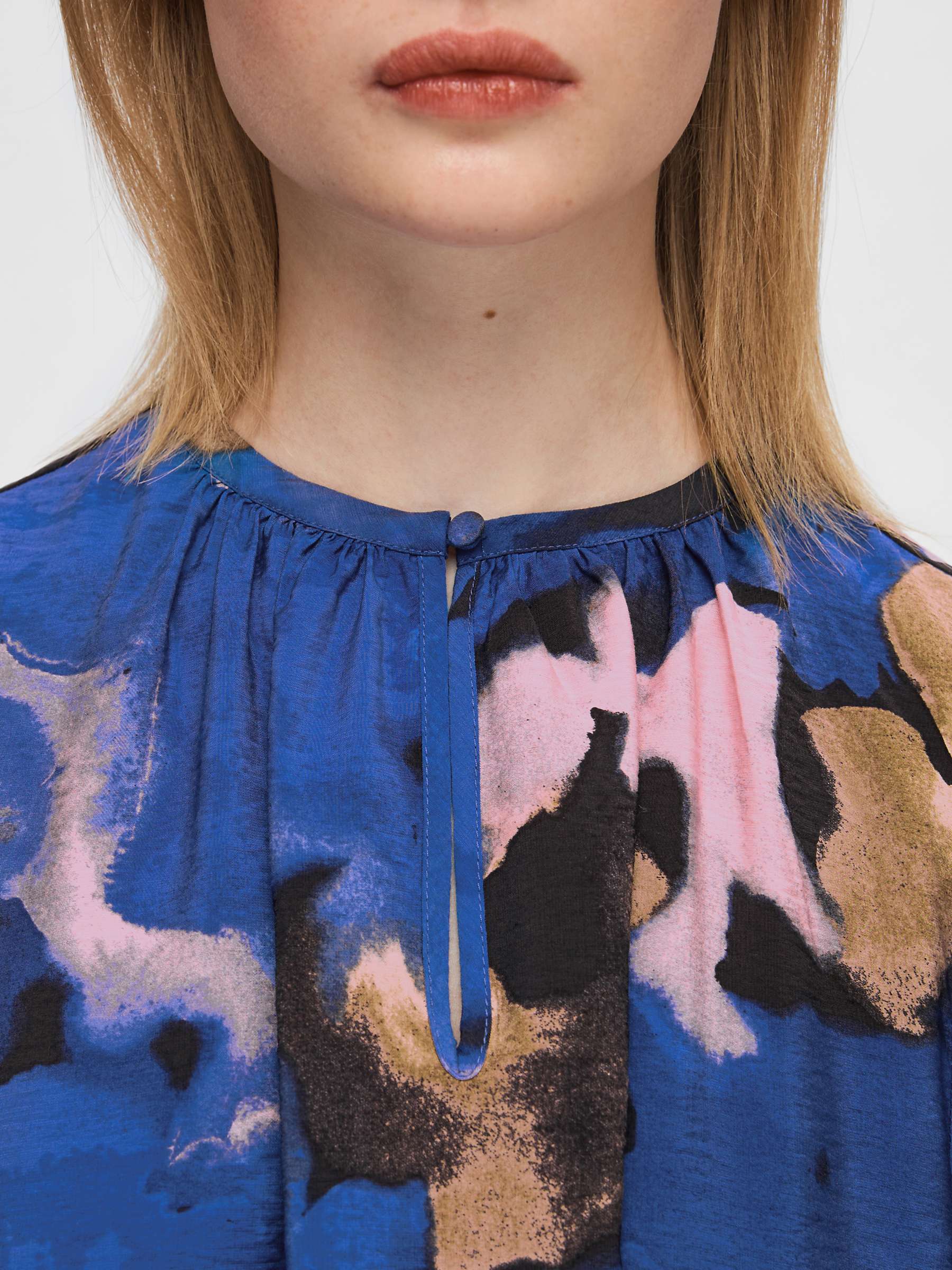 Buy SELECTED FEMME Mariet Abstract Print Dress, Dark Sapphire/Multi Online at johnlewis.com
