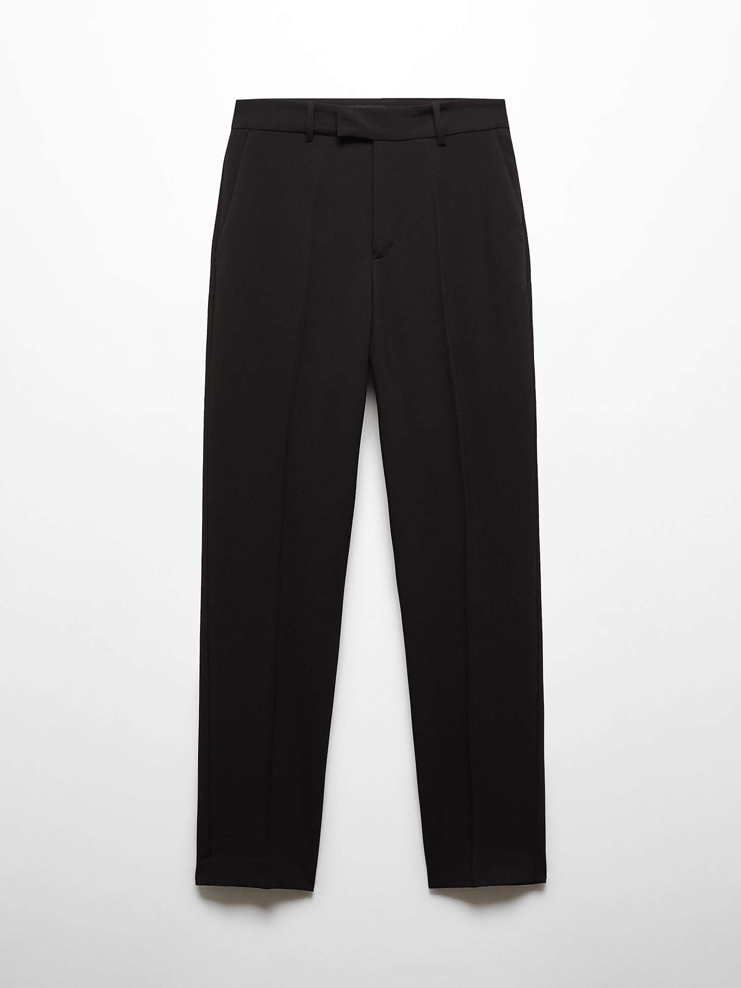 Buy Mango Straight Suit Trousers, Black Online at johnlewis.com
